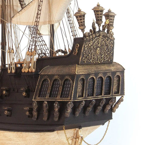 OCCRE Black Swan Pirate Ship Wooden Model Kit 1:75 with Sails