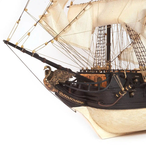 OCCRE Black Swan Pirate Ship Wooden Model Kit 1:75 with Sails