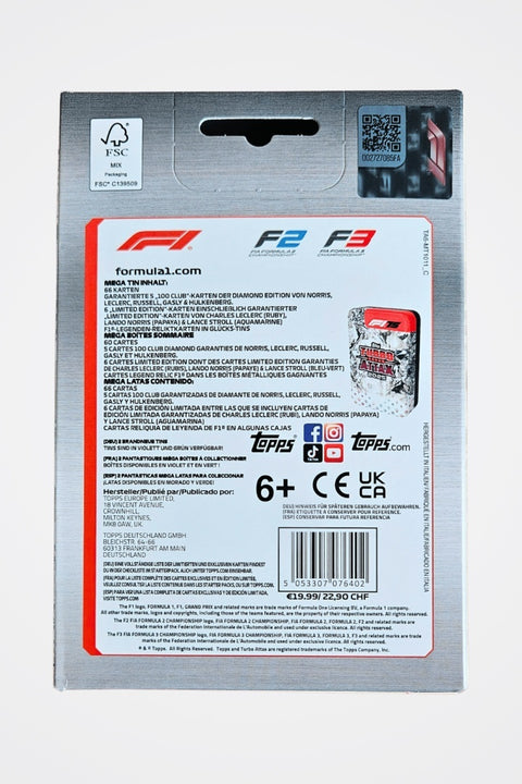 Topps F1 Turbo Attax 2025: Diamond Mega Tin 66 Cards/6 Limited Edition