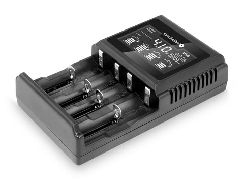 Everactive Professional Charger Uc4000 Black Ac100-240V Li-Ion Lcd Backlight NEW