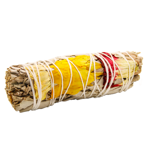 White Sage Smudge Stick 10cm Harmony Cleansing Wand by Ancient Wisdom