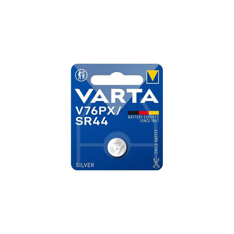1x Varta SR44 V76PX 1.55V Silver Oxide Watch Calculator Battery Cell