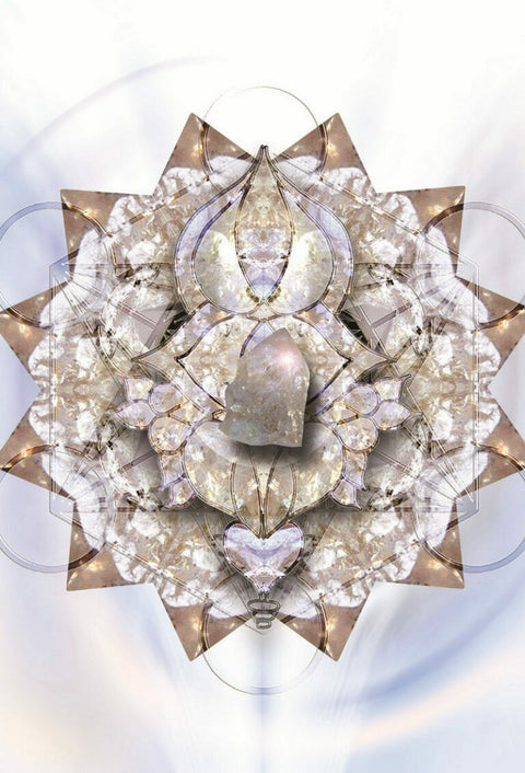 Crystal Mandala Activation Cards Deck by Blue Angel 54-Card Pocket Oracle