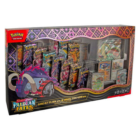 Pokemon TCG Paldean Fates Great Tusk ex & Iron Treads ex Premium Box