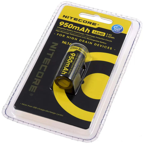 NITECORE 16340 NL169 950mAh Battery 1 pc