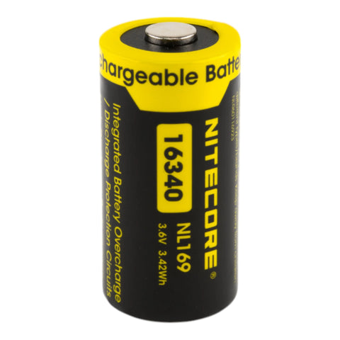 1x NITECORE NL169 16340 950mAh Li-ion Rechargeable Battery 3.6V