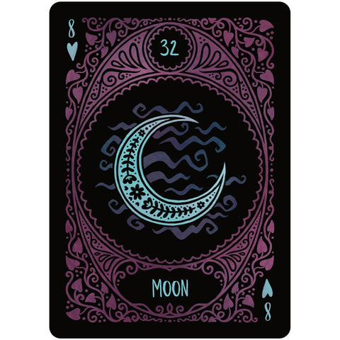 Folk Art Lenormand 39-Card Divination Deck with Illustrated Guidebook