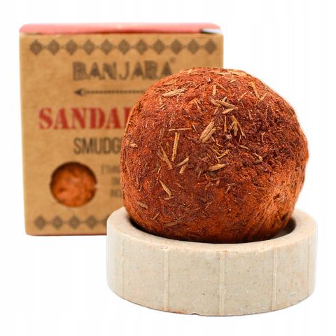 Banjara Sandalwood Smudge Beads Incense Set with Holder for Cleansing