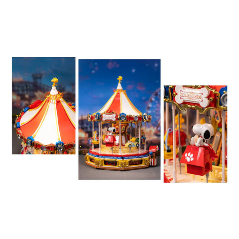 Snoopy Carousel Building Set – Peanuts Construction Model Kit