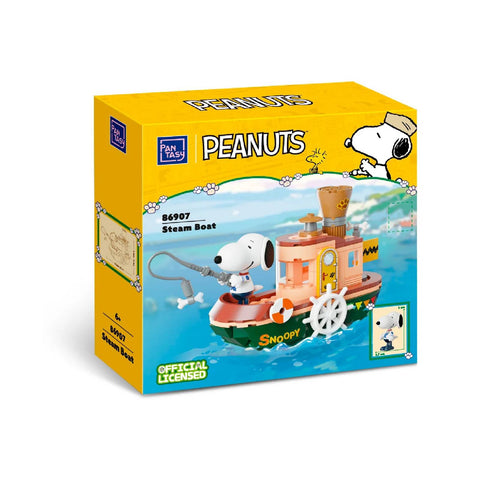 Snoopy Steamboat Building Set Peanuts Model Kit Blocks Toy Boat