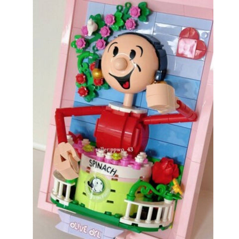 Popeye and Olive Oyl Construction Toy Set Cartoon Building Blocks Model Kit