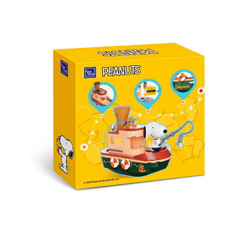 Snoopy Steamboat Building Set Peanuts Model Kit Blocks Toy Boat