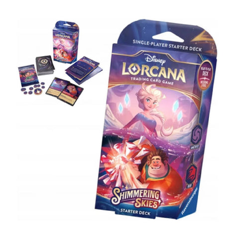 Disney Lorcana Shimmering Skies Amethyst Ruby Starter Deck