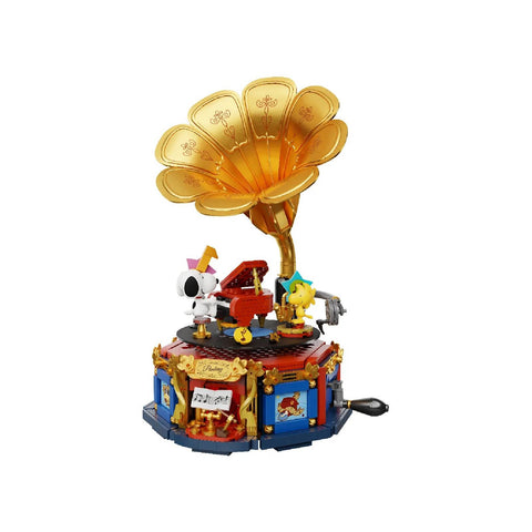 Snoopy Phonograph Building Set Peanuts Gramophone Model Kit Blocks Toy