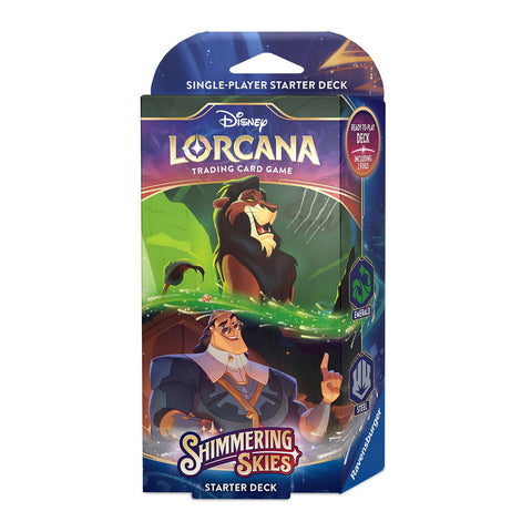 Disney Lorcana Shimmering Skies Emerald Steel Starter Deck