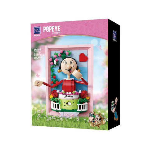 Popeye and Olive Oyl Construction Toy Set Cartoon Building Blocks Model Kit