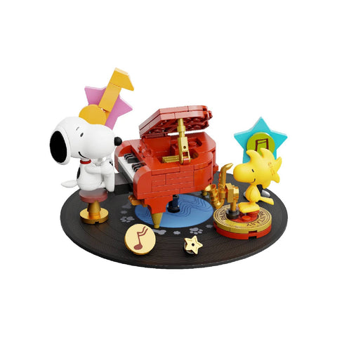 Snoopy Phonograph Building Set Peanuts Gramophone Model Kit Blocks Toy