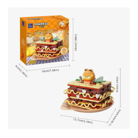 Garfield Foodie Lasagna Building Set Cartoon Model Kit Blocks Toy
