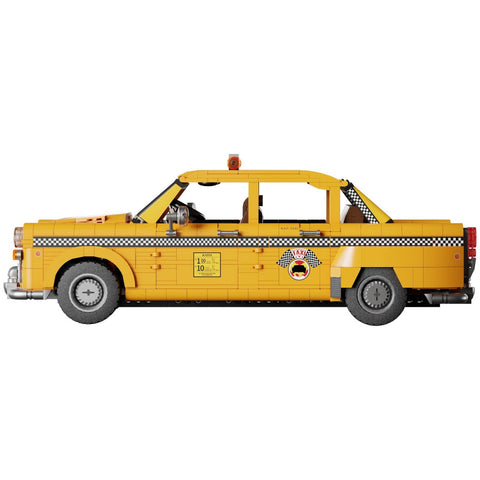 New York Yellow Taxi Cab Construction Set Model Kit Blocks City Car Toy