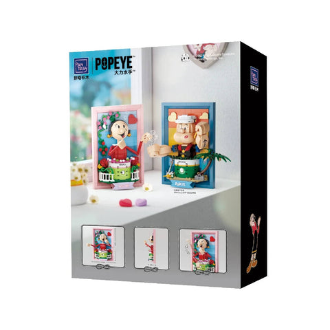 Popeye and Olive Oyl Construction Toy Set Cartoon Building Blocks Model Kit