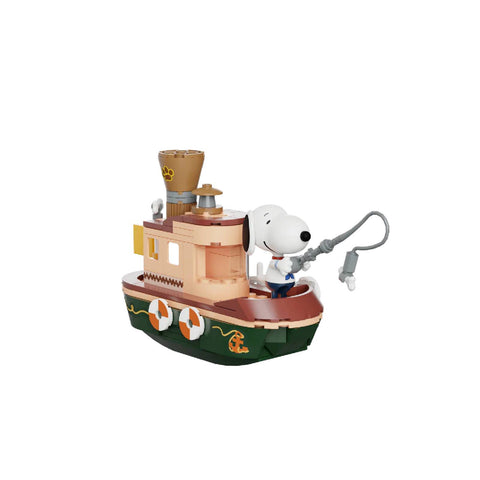 Snoopy Steamboat Building Set Peanuts Model Kit Blocks Toy Boat