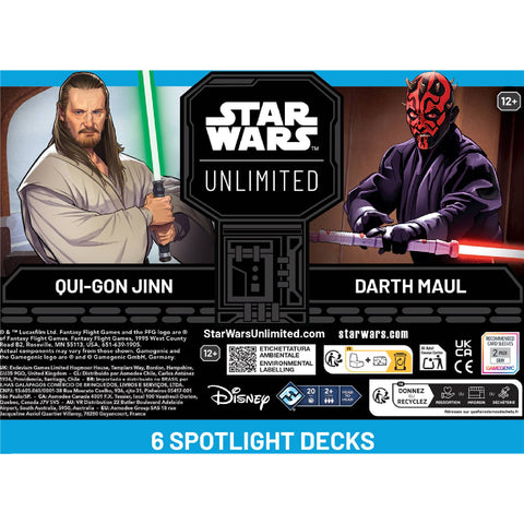 Star Wars Unlimited: Legends of the Force Spotlight Deck Display (6 Decks)