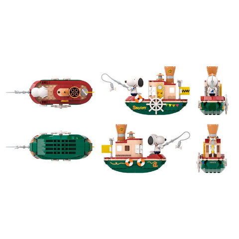 Snoopy Steamboat Building Set Peanuts Model Kit Blocks Toy Boat