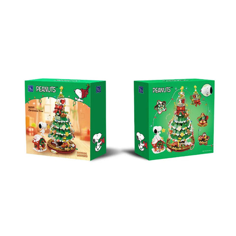 Snoopy Christmas Tree Building Set Peanuts Holiday Model Kit Blocks Toy