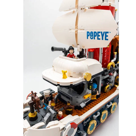 Popeye Treasure Hunt Steamship Building Set Model Kit Blocks Toy