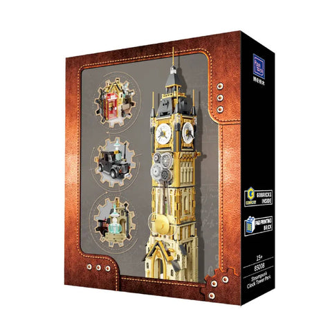 Steampunk Clock Tower Park Building Set Model Kit Blocks Toy Vintage Style