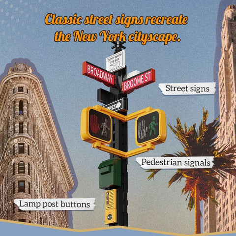 New York Yellow Taxi Cab Construction Set Model Kit Blocks City Car Toy