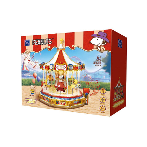 Snoopy Carousel Building Set – Peanuts Construction Model Kit