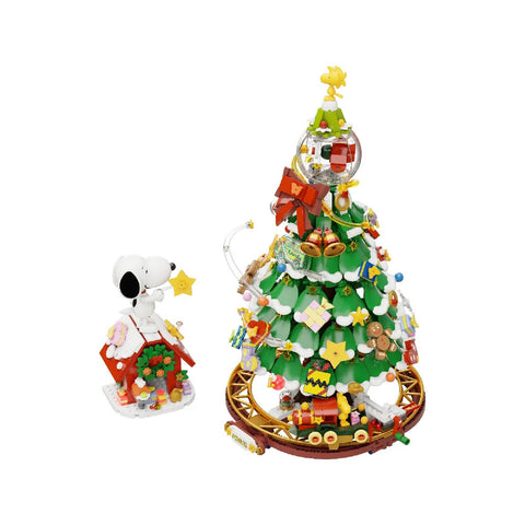 Snoopy Christmas Tree Building Set Peanuts Holiday Model Kit Blocks Toy