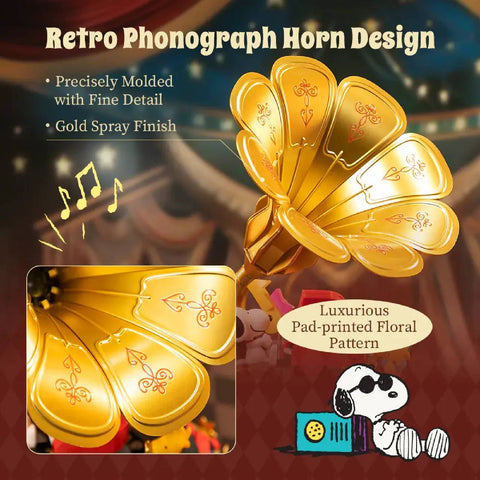 Snoopy Phonograph Building Set Peanuts Gramophone Model Kit Blocks Toy