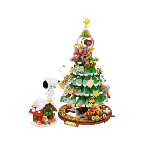 Snoopy Christmas Tree Building Set Peanuts Holiday Model Kit Blocks Toy