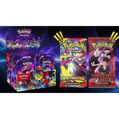 Pokémon TCG: ME01 Mega Heroes Mini Tin Display (10)