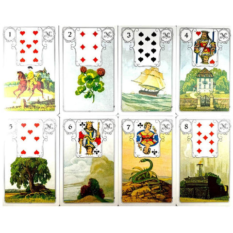 Lenormand Blue Owl Premium Edition Silver Foil Cards Deck Agm Urania