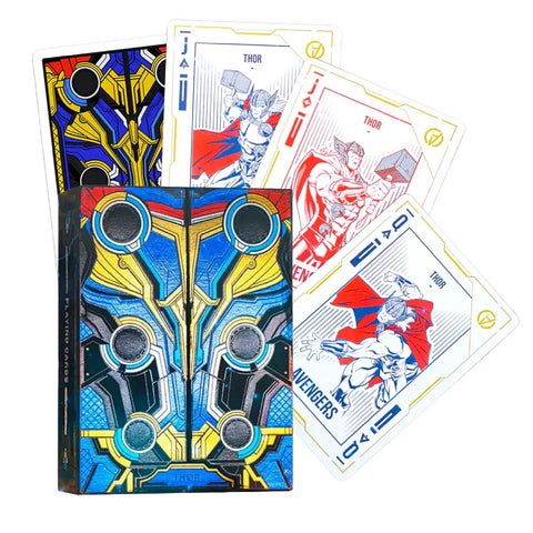 Thor: Love & Thunder Playing Cards Paper Led Lights Blue Gilded Difatta