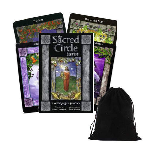 Sacred Circle Tarot Cards Deck Esoteric Telling Anna Franklin Llewellyn With Bag