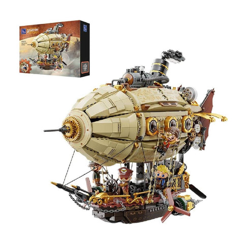 Steampunk Airship Building Kit Model Construction Set Vintage Style Blocks
