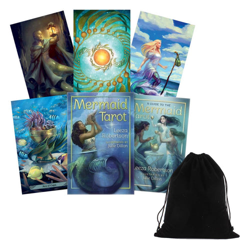 Mermaid Tarot Cards Deck Leeza Robertson Julie Dillon Esoteric Llewellyn With Bag