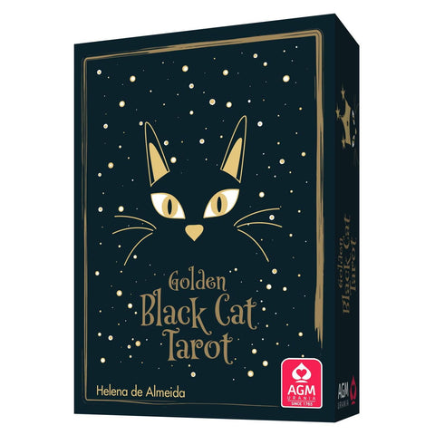 Golden Black Cat Tarot Cards Deck Helena De Almeida Agm Urania With Bag