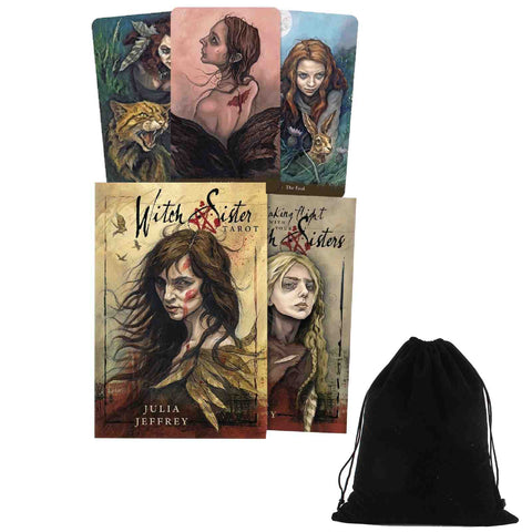 Witch Sister Tarot Cards Deck Julia Jeffrey Witchcraft Llewellyn With Bag