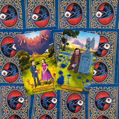 Edgar Allan Poe Tarot Cards Deck And Book Kit Llewellyn Esoteric Spiritual