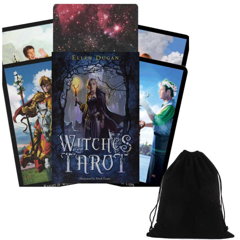 Witches Tarot Cards Deck Esoteric Telling Ellen Dugan Llewellyn With Bag