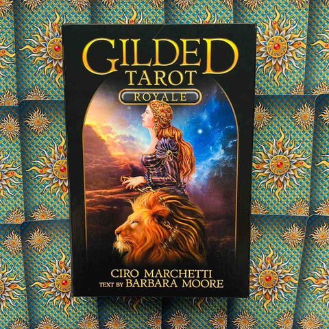 Gilded Tarot Royale Cards Deck Book Kit Set Ciro Marchetti Moore Llewellyn