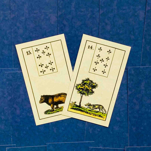 Old Lenormand Deck Cards Altes Ancien Historical Cards Alexander Gluck Agm