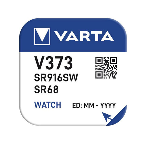 1x Varta V373 Silver Oxide 1.55V Watch Battery Coin Cell
