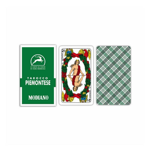 Tarocco Piemontese Modiano Green Tarot Cards N84 Magic Playing Cards