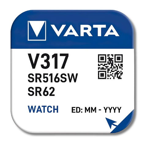 10x Varta 317 SR62 Battery Silver 1.55V Coin Button Cell Watch
